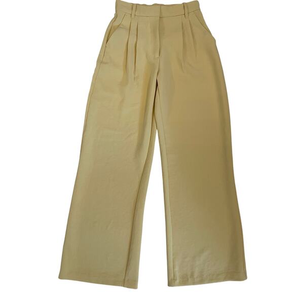Abercrombie & Fitch A&F Sloane Tailored Wide Leg Pant size 25 0S Yellow - Picture 5 of 8